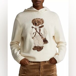 Polo Ralph Lauren Wool-Cashmere Hooded Bear Sweater